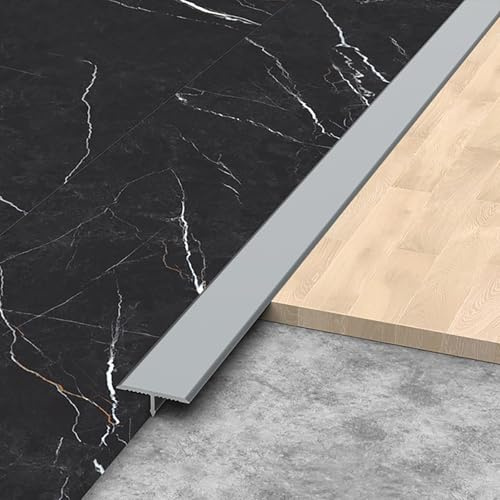 Raouoae Übergangsleiste 3 Stück 100cm Türschwellen Leiste Zierleisten Und Bodenübergangsleisten T Profil Aluminium Für Laminat/Bodenmatte/Teppich Und Fliesen(Grau,Breite: 20 mm)