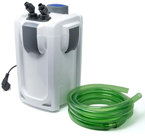 VIALIA Aquarium Außenfilter mit 9W UVC Klärer für Aquarien bis 400L