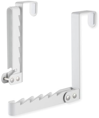 Techchii Over Door Hangers for Clothes, Foldable Metal Drying Rack with 5 Grooves, Anti-Scratch, Rust-Proof