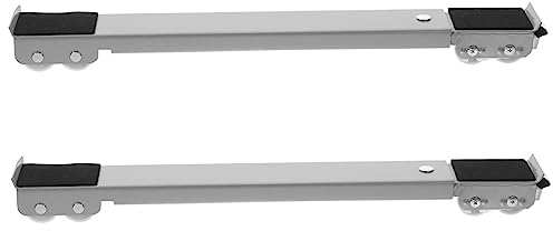 jojofuny Extendable Appliance Sliders Furniture Moving Bracket Metal Wheels for Washing Machine Base Fridge Stabilisers