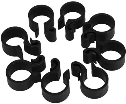BESPORTBLE 50 Pcs Hebilla De Manguera De Agua Cierre De Tubo De Agua Abrazadera Manguera De Remojo Ganchos De Manguera Ganchos Para Riego Gancho De Manguera De Jardín Tubería Black
