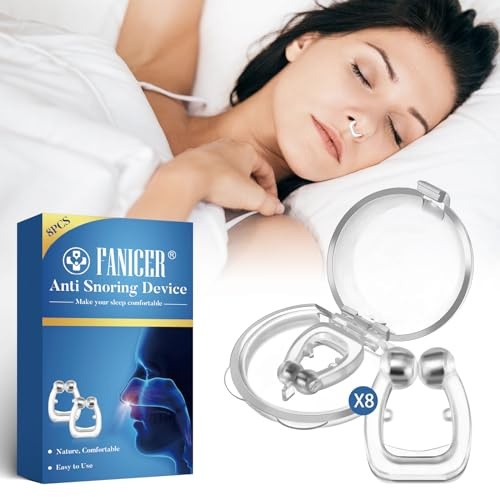 8 Pièces Pince Nez Anti Ronflement,Anti-RonflementPince-Nez Réutilisable,Dilatateur Nasal,Anti Ronflement Dispositif Anti RonflementDispositif,Améliore la respirationet le sommeil convient