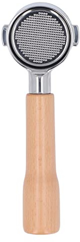 BAOFUYA Porta Filtro 51 Mm Manico di caffè Senza Fondo Costituito da 304 in Acciaio Inossidabile, Compatibile con EC0310, Anche Semplice (C1 Faggio)