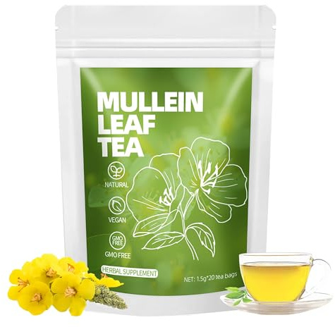 Tisane de Molène, Tisane Naturelle, Sachets de Molène pour Le Nettoyage des Poumons, Le Soutien Respiratoire et Les Muqueuses, sans Sucre