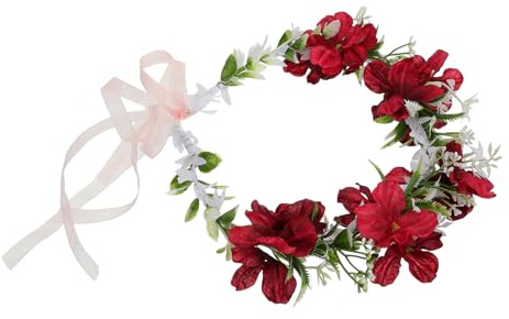 Homoyoyo Coroncina Fiori Fascia Artificiale Resistente e Confortevole per Sposa Addio Nubilato Feste e Spiaggia Accessorio per Acconciature Raffinate