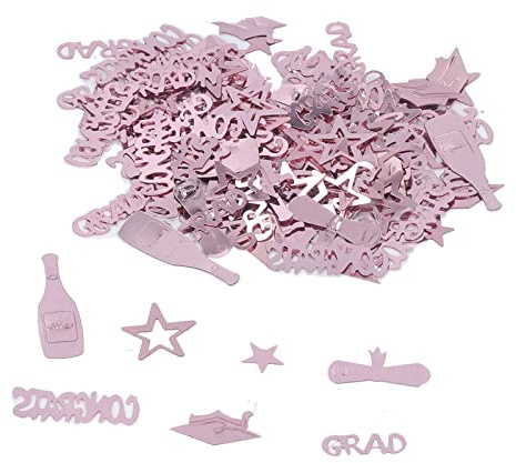 Coriandoli Rosa Dorati per Laurea, 100g Decorazioni per Laurea Cappello da Laurea Stella Congratulazioni Laureato Decorazioni da Spargere Sul Tavolo per Feste di Laurea