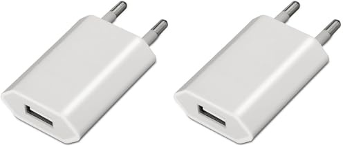 Cargador DE Pared AISENS USB Blanco A110-0063 (Paquete de 2)