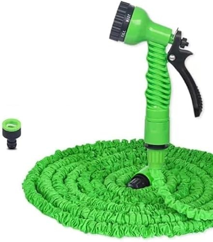 Expandable Garden Hose, 60ft Hose Pipe, 3 Times Flexible Expanding Garden Water Hose with 8 Function Nozzle Spray, Hose with 1/2& 3/4 Connector Fittings