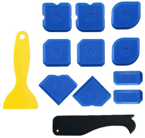 12PCS Silicone Caulking Tools Set, Professional Sealant Smoother Grout Finisher with Remover Scrapers - Home Renovation Kit