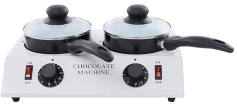 Dettchan Double Boiler Chocolate Melter Electric Non Stick Heating Pot Tank Tempering Tool Multi Purpose Appliance for Milk Coffee Butter Cheese Making Household And Commercial Cafe Application