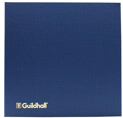 Exacompta - Ref 51/10Z - Guildhall - Account Book, 298 x 305mm, 10 Cash Column, 80 Pages of 95gsm Ledger Quality Paper, Hardback Blue Vinyl Cover, Traditionally Sewn