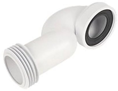 McAlpine WC-CONQ 4/110mm 90° Space-Saving Adjustable-Length Rigid WC Connector