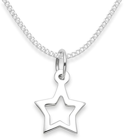 Heather Needham Sterling Silver Star Necklace on 16 Silver chain - SIZE: 10mm X 11mm Gift Boxed 8101/16