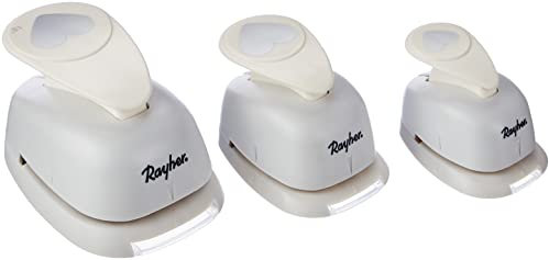 RAYHER Heart Paper Punches, Set of 3