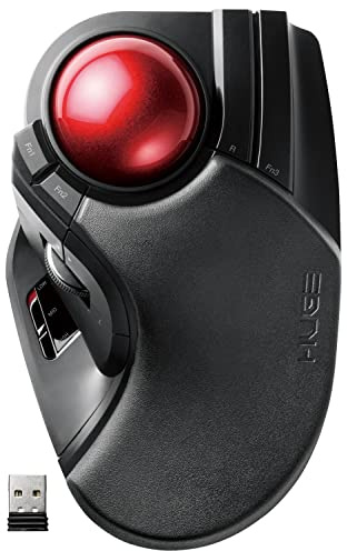 ELECOM trackball Mouse Wireless 8 Button Big Ball M-HT1DRXBK