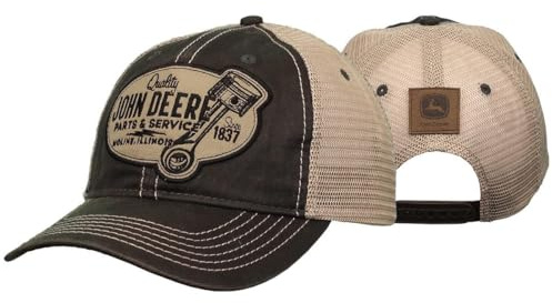 John Deere 6 Panel Cap Chan & Mesh, Unstruct-Oxford-Os