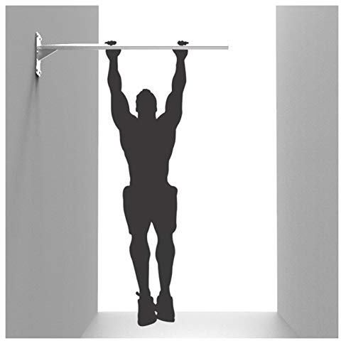 JDKC- Klimmzugstange Klimmzugstange für Heim-Fitnessgeräte, Einpoliger Wand-Innen- und Außenbalkon, Klimmzugstange aus Hochwertigem Stahlrohr/Edelstahl, 200 Kg Power Rack (Color : Silver)
