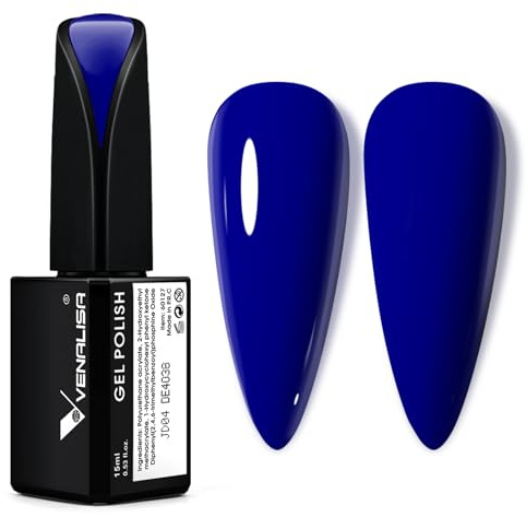 VENALISA Dark Blue Gel Nail Polishes Neutral Color Soak Off UV LED lamp Nail Design Nail Gel Polish Nail Art DIY Manicure Kit Beauty Gifts 15ml