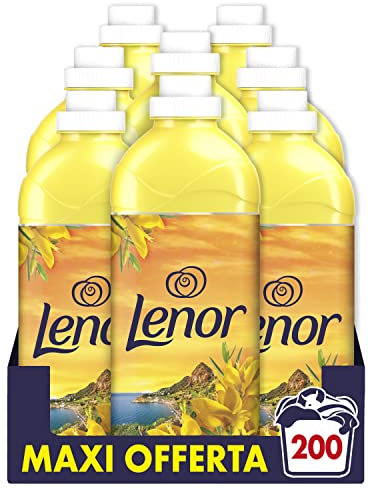 LENOR Ammorbidente Lavatrice Concentrato, 200 Lavaggi (8x25), Panarea, per una Freschezza Ottima e una Morbidezza ispirata alla Natura, Profuma Ogni Notte