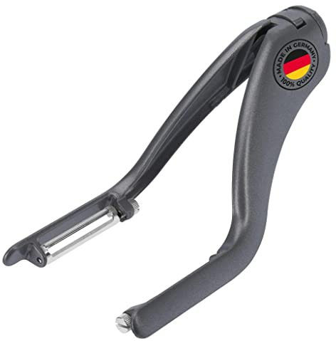 Westmark Gemüse- und Spargel-Schäler Peel-Star Alu Special Dark Edition, Edelstahlklingen, hochwertige Spezialbeschichtung, Aluminium/Edelstahl, Anthrazit, 6050226Z