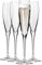 Krosno - Perla Champagne Glasses 4 x 170 ml | Champagne Flutes | Prosecco Glasses | Wedding Gift | Dishwasher Safe | Crystalline Glass | Lead Free Glass | Durable | Scratch Resistant | Gift Idea