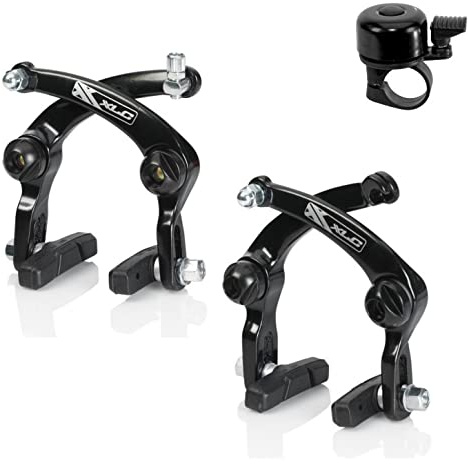 XLC BMX U-Brake Freestyle BMX Bremse Felgenbremse Set Schwarz inkl. Fahrradklingel