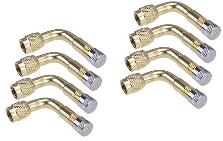 BESPORTBLE 2sets Messing Vorbau Verlängerung 90 Grad Adapter Für Fahrzeug Reifen Inflation Einfach Installieren 4 Stücke * 2