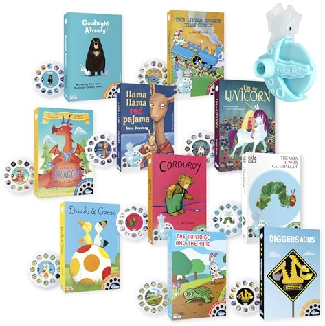 Moonlite Storytime 10-Story Mega Bundle with the Moonlite Projector & 10 Single Stories Including Children's Timeless Storybook Classics for Ages 1-6