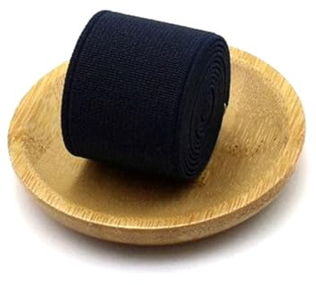 Banda elástica de 5 metros de ancho, 4cm de color, correas decorativas elásticas para accesorios de costura Diy Garmen, Azul marino, 40mm