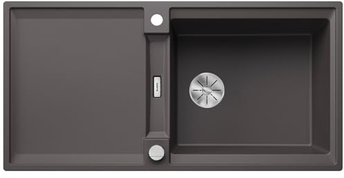 BLANCO ADIRA XL 6 S Fregadero de granito de color gris roca de SILGRANIT. Tipo de montaje: instalación desde arriba. Reversible. Para armarios inferiores de 60 cm de ancho. Lavabo grande. Superficie