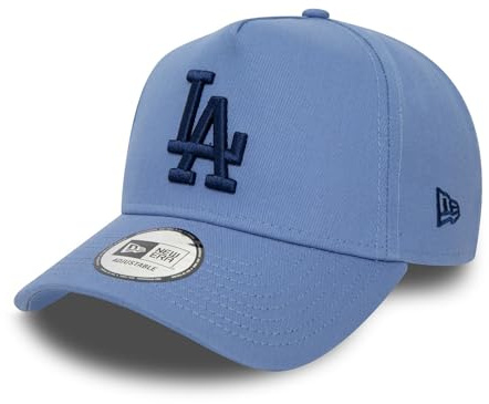 New Era LA Casquette pour Fans réglable E-Frame visière courbée Los Angeles Dodgers Snapback Chapeau MLB Bleu