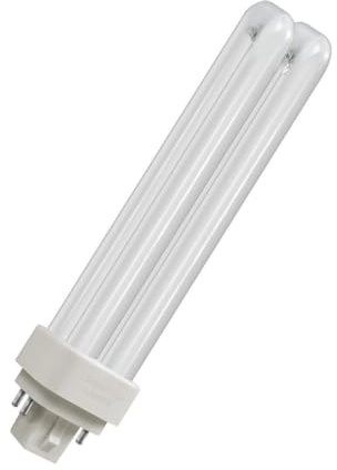 Crompton Lamps LED PLC 6W G24 Double Turn D-Type Direct to Mains (18W Equivalent) 3000K Warm White Opal 800lm 2-Pin Universal 2-pin CLD Biax-D Dulux-D Lynx-D PL-C Light Bulb