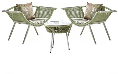 KPHYMOD Gartenmöbel Set 3-teiliges Gartenmöbelset Mit Wetterfesten Kissen, Sitz- Und Stuhlgarnitur Für Die Terrasse