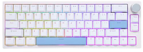 BOYI 66Pro - Tastiera meccanica con interruttore magnetico a scatto rapido, 65%, effetto Hall, montata su guarnizione, RGB HotSwap, azionamento iperveloce, regolabile, con cavo, compatta, con manopola