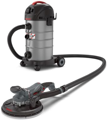 MENZER Trockenbau Schleifsystem Dustfree mit TBS 225 + VCM 330 | kompakter Trockenbauschleifer, Industriesauger Nass-Trockensauger