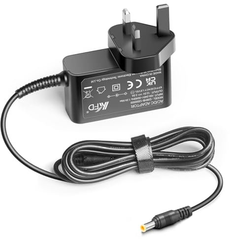 KFD 12V Power Adapter for Arris Freesat 4K Recordable TV Box 500GB 1TB 2TB UHD-4X-1000 UHD-4X-500, HUMAX HDR-1100S Freesat HD TV Satellite Receivers Humax Aura UHD 4K Freeview Recorder Charger Cable