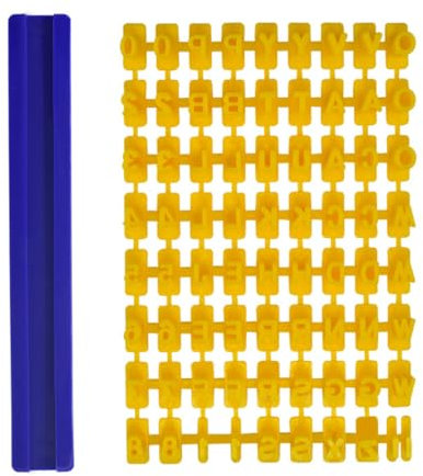 OUDQFCJ 2 Sets con 186 Letras, Números y Símbolos Cortadores de Galletas y Moldes para Fondant, Decoración de Pasteles, Marzipan y Estampado