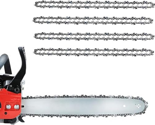 4 Pack Chainsaw Chain for 14 Inch Bar, 52 Links, .050 Gauge, 3/8 LP, Low-Kickback Chains Compatible with DUC353/DUC355/AKE35 S/AKE35-19S Chainsaw Chain Replacement