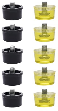 Multipurpose Rubber and Hammer Heads Replacement Set Yellow Black Tip for Projects Accurate and Safe Striking