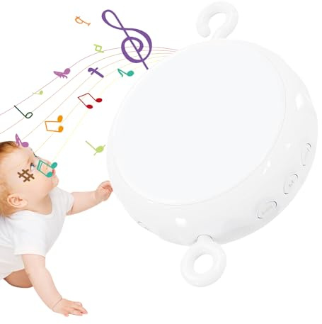 Mobil musikplatta, mobil musikbox för barn knackar | 3 sätt Auto Kid Music Box-Volume Control Music Box Spinner för barn, 24 sörjande piano låtar Music Cradle