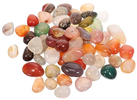 TOYANDONA Galets Décoratifs Colorés pour Aquarium et Plantes Gravier Naturel pour Jardin et Lisses pour Décoration de Vase Drainage et Rétention Dhumidité