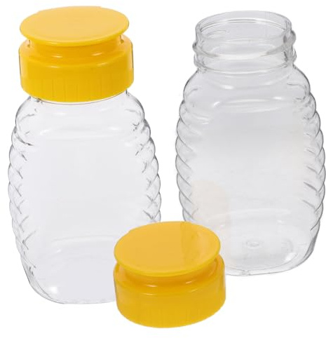 Gadpiparty Dispensador Miel Antigoteo de 108ml en Plástico, Frascos Exprimibles para Miel Control Preciso y Distribución Uniforme, Adecuado para Cafés y Hogar, 2 Piezas