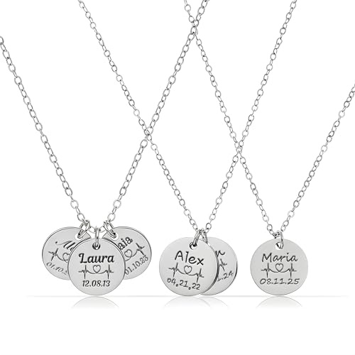 Made by Nami Personalisierte Kette mit Buchstaben Gold Silber Rosé 40 + 5 cm aus 316L Edelstahl Personalisierte Geschenke Frauen Kette mit Namen, Symbol oder Wunschgravur