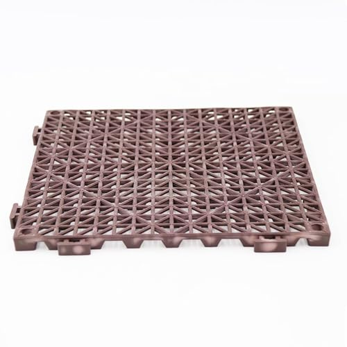 Emboîtement Carreaux Drainage Dalle Pvc Exterieur Verrouillage Sécurisé Carrelage Sol Caillebotis Camping Plein Air, Garages(10 pieces)