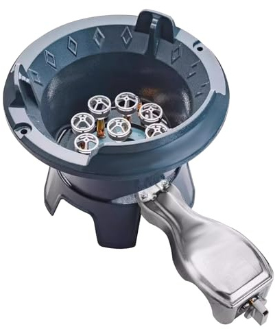 Réchaud Gaz Propane Basse Pression 20 KW, Réchaud Camping Gaz, Brûleur Unique en Fonte, Idéal pour le Camping et la Cuisine en Plein Air