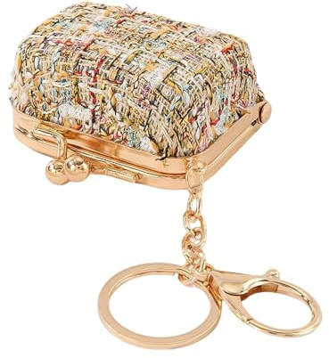 LAOYEFACAI Damen Mini-Taschen Schlüsselanhänger Taschenanhänger Schmuckstück mit Metallkette Verstellbar Niedlicher Handtaschen-Anhänger Geschenk für Frauen