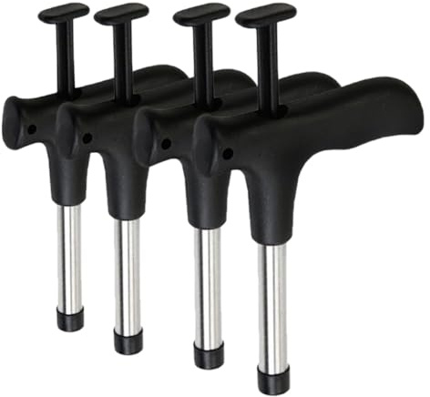 TOGEVAL Abridor de Cocos Pequeño de 4 Piezas con Punzón de Acero Inoxidable, Mango Ergonómico y Herramienta Perforadora para Abrir Cocos Jóvenes en Hogar, Fiestas y Bares