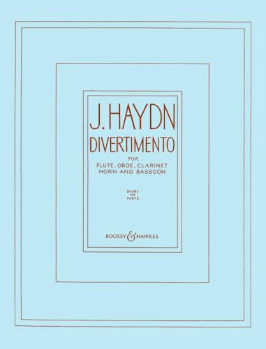 Divertimento: Flöte, Oboe, Klarinette, Horn und Fagott. Partitur und Stimmen.