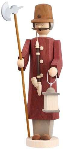 Seiffener Volkskunst | Räuchermann aus dem Erzgebirge Die Langen | Räucherfigur 31 cm | Räuchermännchen erzgebirgisches Original | 12702 | Nachtwächter