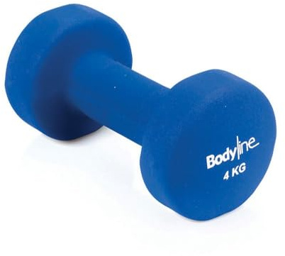 Bodyline Hantel aus Gusseisen, bezogen mit Neopren, stoßfest und rutschfest, Einzelhantel, Fitnessstudio und HomeGym